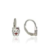 Kép 2/2 - Ezüst Hello Kitty gyerek fülbevaló - 02203-21