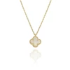 Kép 1/2 - Arany lóhere nyaklánc 45 cm - 03S221-WH-S