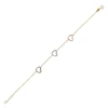 Kép 1/3 - Arany többszínű karlánc 19 cm - 208-CL035-TRI