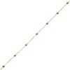 Kép 2/2 - Arany többszínű bokalánc 26 cm - 249-FA01-DIACAVSFR