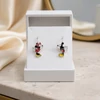 Kép 4/5 - Ezüst Mickey & Minnie gyerek fülbevaló - 02203-45