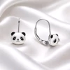 Kép 4/6 - Ezüst panda gyerek fülbevaló - 02203-51