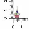Kép 3/6 - Ezüst muffin gyerek fülbevaló - 02203-52