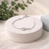 Kép 3/4 - Ezüst végtelen szív karkötő 20 cm - 07118-189