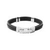 Kép 2/3 - Fossil Leather Essentials Black férfi karkötő - JF03686040