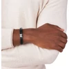 Kép 3/3 - Fossil Leather Essentials Black férfi karkötő - JF03686040