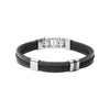 Kép 1/3 - Fossil Leather Essentials Black férfi karkötő - JF03686040