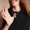 Kép 3/3 - Fossil Harlow Linear Texture szív női nyaklánc - JF04657040