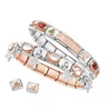 Kép 4/6 - Nomination rozé színű alap charm karkötő 13 darabos 11,5 cm - 030001-SI-011