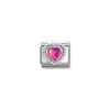 Kép 1/3 - Nomination "Fuchsia szív" charm - 330606-030