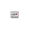 Kép 1/4 - Nomination "I + U = Love" charm - 330208-51