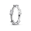 Kép 1/3 - Pandora Csillogó Szögletes Pavé gyűrű 48-as méret - 192397C01-48