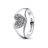 Kép 1/3 - Pandora szív alakú pavé pecsét gyűrű 48-as méret - 192491C01-48