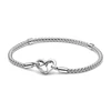Kép 1/4 - Pandora szegecselt kígyólánc karkötő 21 cm - 592453C00-21