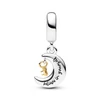 Kép 2/3 - Pandora kéttónusú kulcs és hold függő charm - 762985C01