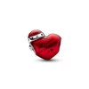 Kép 2/2 - Pandora Mikulás Sapkás Piros Szív charm - 792336C01