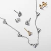 Kép 4/4 - Pandora tripla köves szív nyaklánc - 393160C01-45