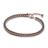 Kép 1/3 - Pandora 14k rózsaaranyozott fekete kristályos tennis karkötő 16 cm - 581469C02-16