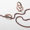 Kép 3/3 - Pandora 14k rózsaaranyozott fekete kristályos tennis karkötő 16 cm - 581469C02-16