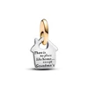Kép 1/4 - Pandora kéttónusú nagymama háza függő charm- 763205C00