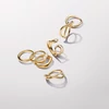 Kép 4/4 - Pandora 14k aranyozott organikus formájú dupla gyűrű 56-os méret - 163264C00-56