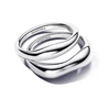 Kép 2/3 - Pandora organikus formájú dupla gyűrű 50-es méret - 193264C00-50