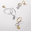 Kép 4/4 - Pandora 14k aranyozott mozgatható majom függő charm - 763343C01
