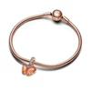 Kép 3/4 - Pandora 14k aranyozott, muránói üveg pillangó függő charm - 782698C01