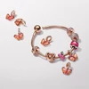Kép 4/4 - Pandora 14k aranyozott, muránói üveg pillangó függő charm - 782698C01