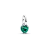 Kép 1/4 - Pandora Me zöld kristály szív mini függő charm - 793042C03