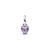 Kép 2/4 - Pandora Me lila kristály szív mini függő charm - 793042C04
