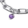 Kép 3/4 - Pandora Me lila kristály szív mini függő charm - 793042C04