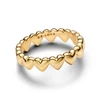 Kép 2/3 - Pandora 14k aranyozott végtelen szívek gyűrű 50-es méret - 163427C00-50