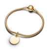 Kép 3/4 - Pandora gravírozható 14k aranyozott kör medál - 368610C00