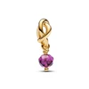 Kép 2/4 - Pandora 14k aranyozott fazettált lila örökkévalóság kör függő charm - 763462C02