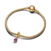 Kép 3/4 - Pandora 14k aranyozott fazettált lila örökkévalóság kör függő charm - 763462C02