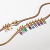 Kép 4/4 - Pandora 14k aranyozott fazettált tengerkék örökkévalóság kör függő charm - 763462C03