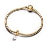 Kép 3/4 - Pandora 14k aranyozott fazettált áttetsző örökkévalóság kör függő charm - 763462C04