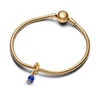 Kép 3/4 - Pandora 14k aranyozott fazettált kék örökkévalóság kör függő charm - 763462C09
