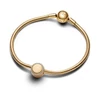 Kép 3/4 - Pandora gravírozható 14k aranyozott gomb charm - 768747C01