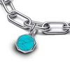 Kép 3/4 - Pandora Me Türkiz gravírozható mini medál charm - 793388C01
