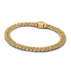 Kép 2/3 - Pandora Pavé kubai 14k aranyozott lánckarkötő 18 cm - 563008C01-18