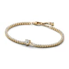 Kép 1/3 - Pandora Szikrázó szív teniszkarkötő 18 cm - 560041C01-18