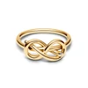 Kép 2/2 - Pandora 14K aranyozott végtelen csomó gyűrű 50-es méret - 163759C01-50