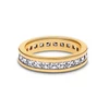 Kép 2/2 - Pandora 14K aranyozott örökkévalóság csatorna foglalatú gyűrű 50-es méret - 163797C01-50