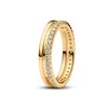 Kép 1/2 - Pandora 14K aranyozott dupla karikagyűrű 52-es méret - 163799C01-52