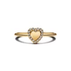 Kép 3/3 - Pandora 14K aranyozott gravírozható szív glória gyűrű 50-es méret - 163801C01-50