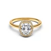 Kép 2/2 - Pandora 14K aranyozott ovális szikrázó glória gyűrű 52-es méret - 163802C01-52