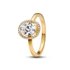 Kép 1/2 - Pandora 14K aranyozott ovális szikrázó glória gyűrű 52-es méret - 163802C01-52