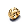 Kép 1/3 - Pandora 14K aranyozott hullámos feltűnő gyűrű 48-as méret - 163884C00-48